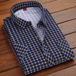 Summer men's short-sleeved plaid shirt - Image 8