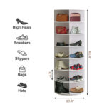 360 degree rotating shoe rack multi-layer shoe cabinet shoe bag rack - Image 8