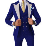 Men's three-piece suit cross-border peaked lapel suit - Image 5