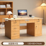 Computer desk table desktop bedroom home desk office desk and chair set with drawer writing desk workbench - Image 12