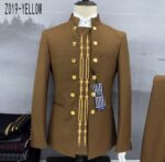 Metal button embroidery Zhongshan men's suit two-piece suit new style wedding - Image 9