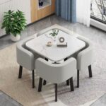 Retractable dining table for small apartment, home, shop, negotiation table - Image 14