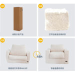 compression vacuum roll sofa sponge fully disassembled and washable one-piece molding modern simple leisure lazy sofa - Image 3