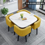 Simple square negotiation table and chair combination shop - Image 43