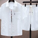 Thin sports casual two-piece suit 2024 summer ice silk