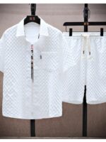 Thin sports casual two-piece suit 2024 summer ice silk