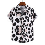 Men's Shirt Short Sleeve  Printed Striped - Image 5