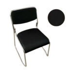 Office training meeting simple back chair stackable negotiation chair steel - Image 7
