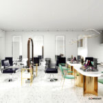 Modern simple hairdressing chair, hair salon chair, barber chair, - Image 3