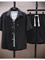 Thin sports casual two-piece suit 2024 summer ice silk - Image 3