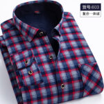 Autumn and winter men's thickened plus fleece shirt - Image 2