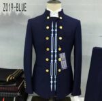 Metal button embroidery Zhongshan men's suit two-piece suit new style wedding - Image 7