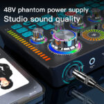 Q7 live sound card can be used with various microphone models to support multiple domestic and foreign platforms singing sound card set - Image 2