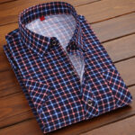 Summer men's short-sleeved plaid shirt - Image 9