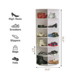 360 degree rotating shoe rack multi-layer shoe cabinet shoe bag rack - Image 7