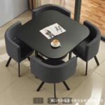 Simple modern negotiation reception table and chair combination office leisure milk tea coffee shop rental house dining table - Image 30