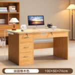 Computer desk table desktop bedroom home desk office desk and chair set with drawer writing desk workbench - Image 8