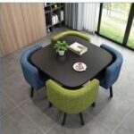 Simple square negotiation table and chair combination shop - Image 48