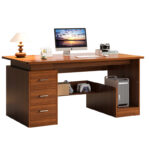 Computer desk table desktop bedroom home desk office desk and chair set with drawer writing desk workbench - Image 6