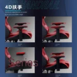 Pink gaming chairt adjustable comfortable office chair with headrest lumbar pillow - Image 3