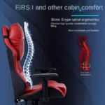 Pink gaming chairt adjustable comfortable office chair with headrest lumbar pillow - Image 4