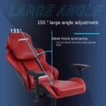 Pink gaming chairt adjustable comfortable office chair with headrest lumbar pillow - Image 5