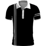 Summer Fashion and Casual Short Sleeve Printed Polo Shirt for Men - Image 2