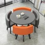 Waterproof Study Dining Table Onement Small Nordic Newclassic Coffee Nail Dining Table - Image 2