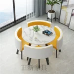 Waterproof Study Dining Table Onement Small Nordic Newclassic Coffee Nail Dining Table - Image 6