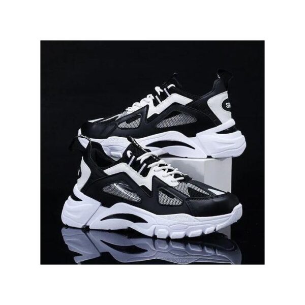 AIDAILU Men's Comfortable Sneakers Casual Outdoor Shoes Lightweight Sports Shoes - Black