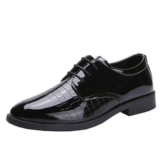 AIDAILU Men's Formal Leather Shoes Business Elegant British Style Shoes - Black AIDAILU Men's Formal Leather Shoes Business Elegant British Style Shoes - Black