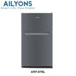 AILYONS ARF-87SL Double Door Refrigerator Top Mounted Freezer Direct Cool Fridge, 86L - Silver (5YR WRTY)