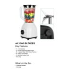 AILYONS Blender 2 In 1 With Grinder Machine Unbreakable Jar 1.5Liters - 350W - White