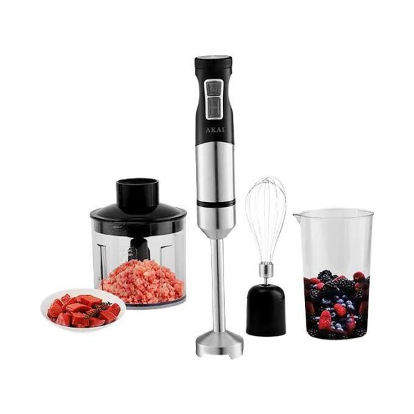 Akai Hand Blender With Chopper 1200W Big - Black/Silver