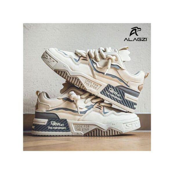 ALagzi 2024 Men's New Fashion Sports Board Shoes - Beige