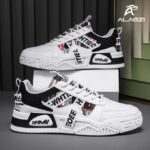 ALagzi 2025 Men's Trendy Casual Skate Shoes - Black and White