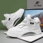 ALagzi 2025 New Men's Trendy High Top Board Shoes - Black And White