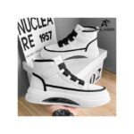 ALagzi Men's High Top Trendy Shoes - Black And White