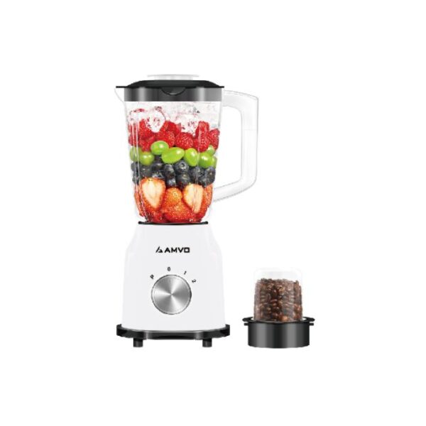 AMVO YT-121 Blender 2 In 1 With Grinder Machines 1.6L - 350W - White & Black