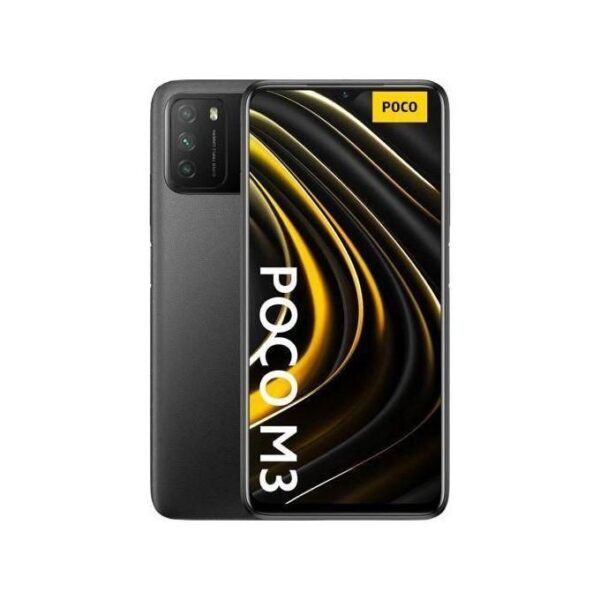 Android Poco M3 – 6.53" FHD+ Display – 128GB ROM, 4GB RAM – 48MP Triple Camera – 6000mAh – Black