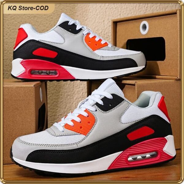 ASHION Premium Unisex Sneakers with Breathable Mesh PU Cushion Sole Anti-Slip Design- Multicolor