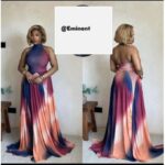 Beautiful cooperation multicolored dress