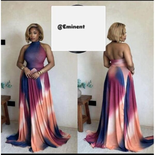 Beautiful cooperation multicolored dress