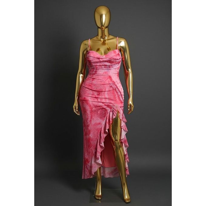 Bianca Abstract Maxi Dress - Pink Bianca Abstract Maxi Dress - Pink