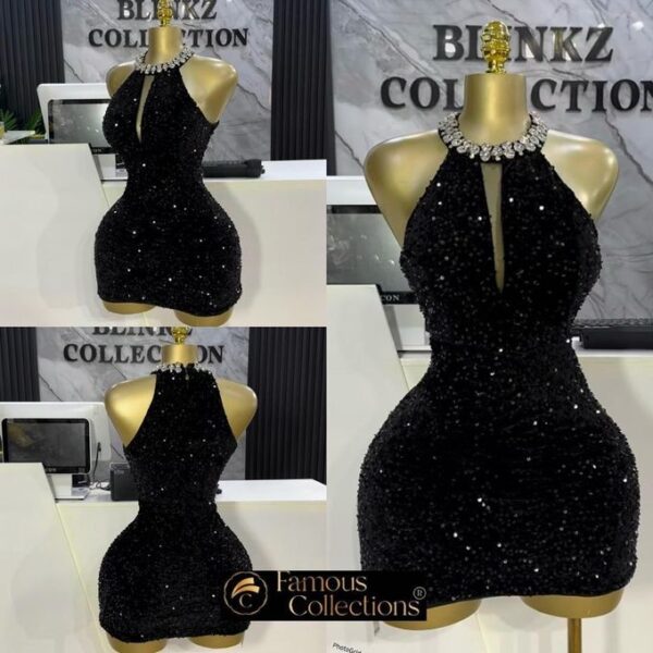 Black sequins dress