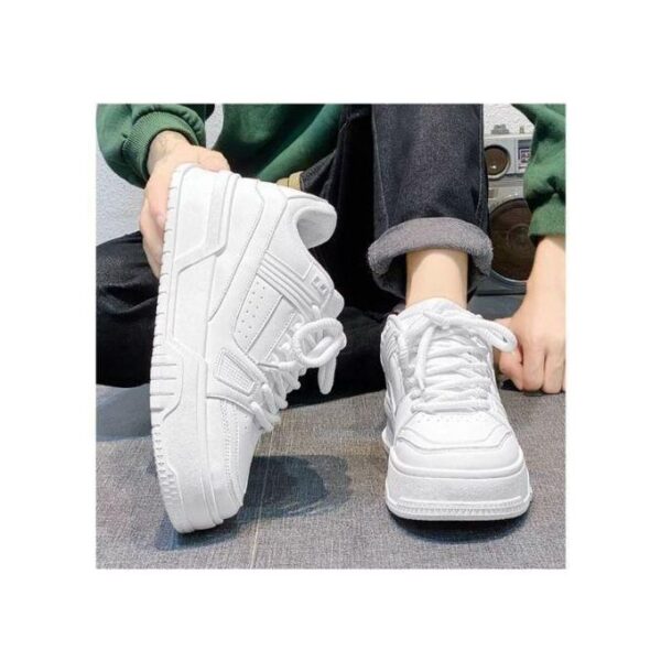 BLWOENS Men's Sneakers Casual Shoes Comfortable Sneakers Classic Lace-up Shoes-White