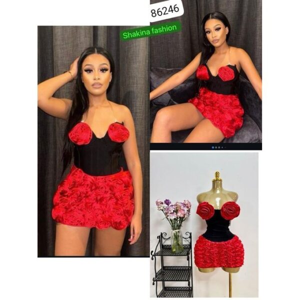 Bodycon straight dress-red