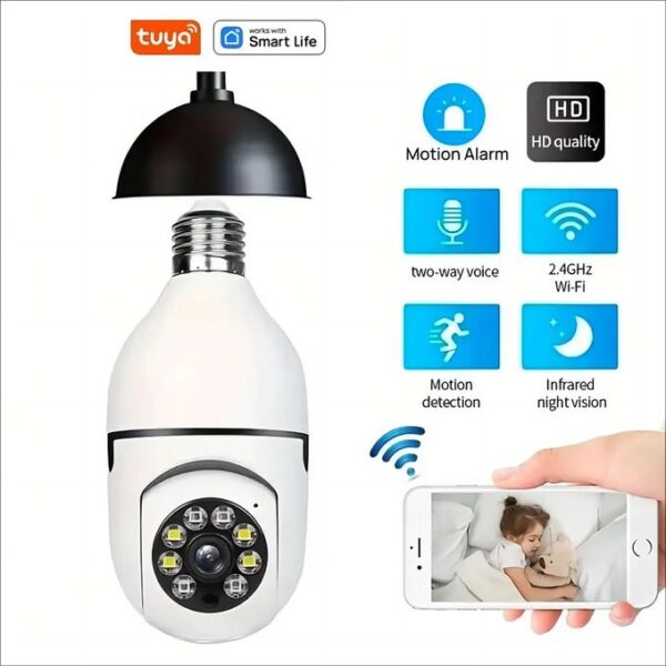 Bulb Wifi Surveillance Camera HD Night Security Video Surveillance Supprt 2 Way Audio