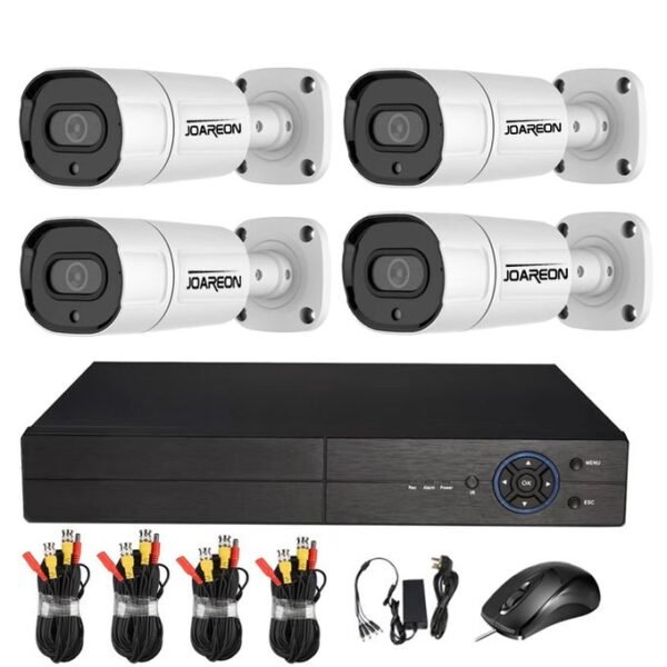 CCTV Security Camera 4 Channel Waterproof - Black/White