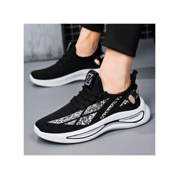 CFZIYOU Men's Sneakers Breathable Sports Shoes Fashion Running Sneakers Casual Shoes - Black/White